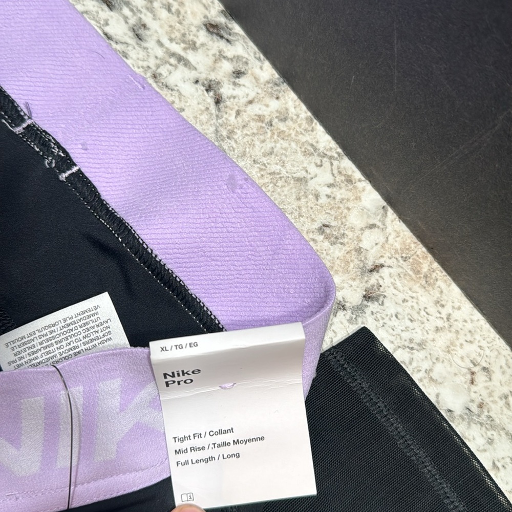 Nike Pro Dri-Fit Women’s Tight Fit, Mid Rise, Full Length Pants. Size XL. NWT. - Picture 6 of 9